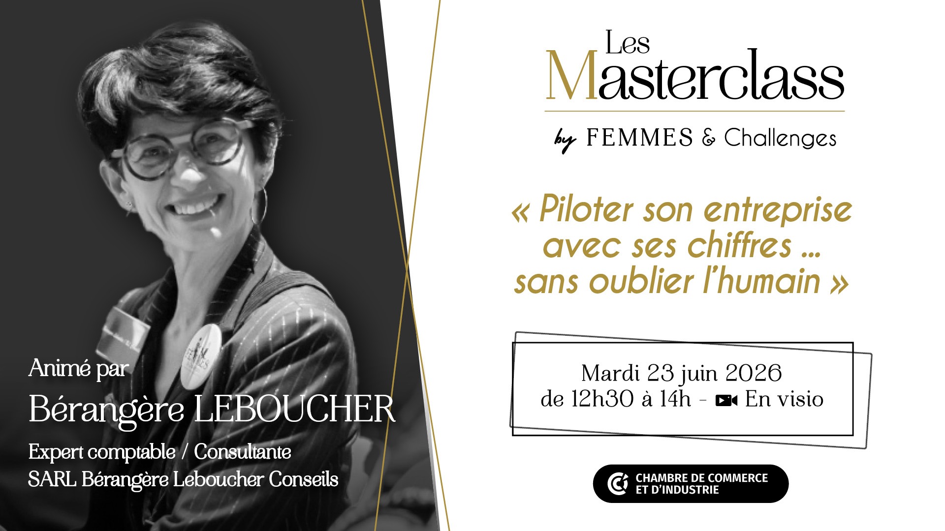 Masterclass Femmes & Challenges : Piloter son entreprise avec ses chiffres… sans oublier l’humain